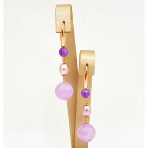 Cercei dream din ametist si perle