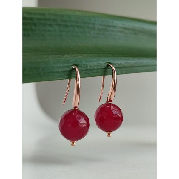 Cercei ignis din jad rosu 1 Cercei ignis din jad rosu 1