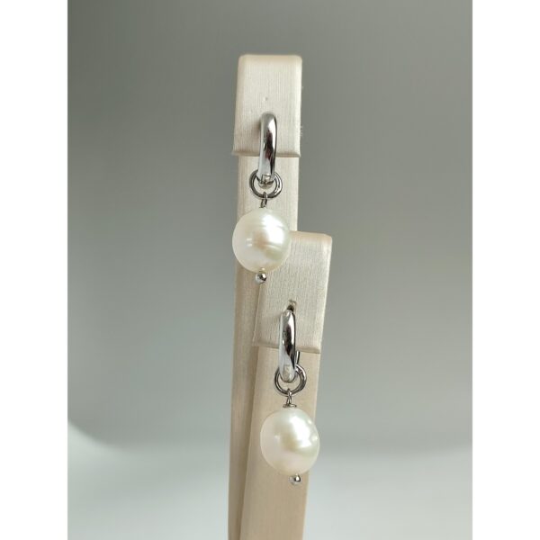 Cercei irida din perle de cultura albe 2 Cercei irida din perle de cultura albe 2