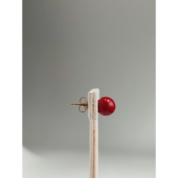 Cercei rossa din coral de bambus 1 Cercei rossa din coral de bambus 1