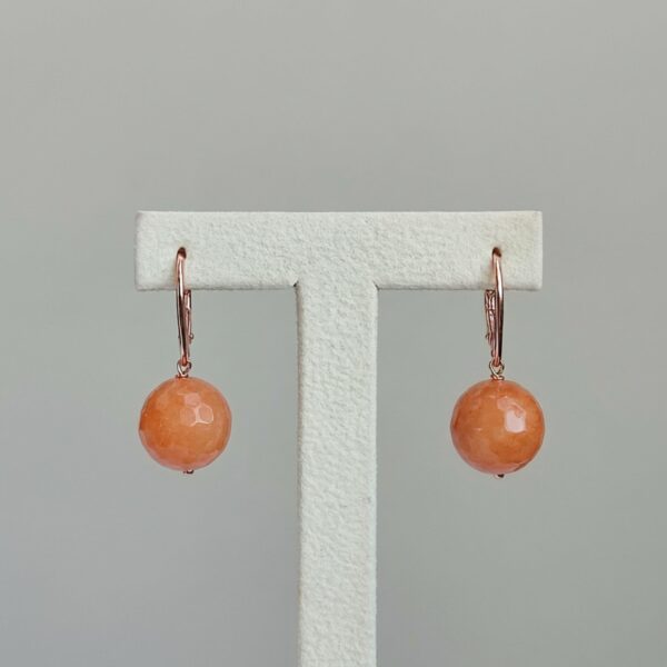 Cercei vibrant din agat portocaliu 2 Cercei vibrant din agat portocaliu 2