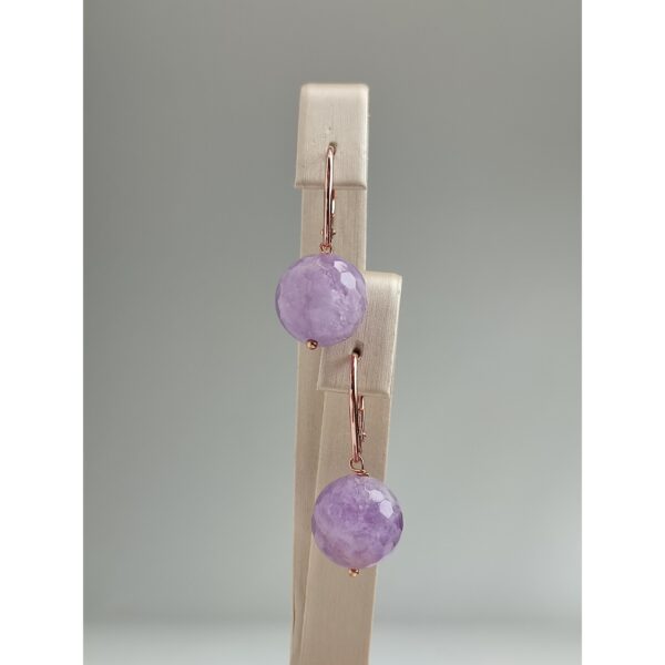 Cercei vibrant din ametsit lavanda 1 Cercei vibrant din ametsit lavanda 1