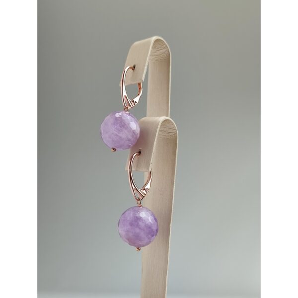 Cercei vibrant din ametsit lavanda 2 Cercei vibrant din ametsit lavanda 2