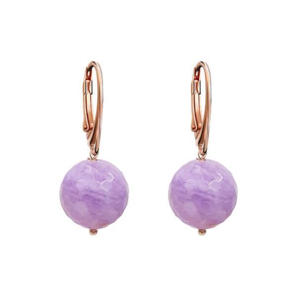 Cercei vibrant din ametsit lavanda