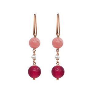 Cercei zena din agat jad si perle