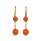 Cercei zena din agat portocaliu si perle