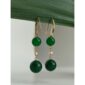 Cercei zena din agat verde smarald si perle 1