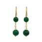 Cercei zena din agat verde smarald si perle