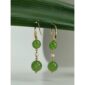 Cercei zena din jad verde si perle 1