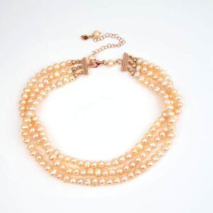 Colier charm din perle de cultura roz