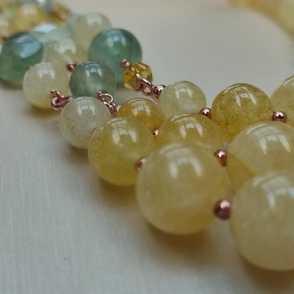 Colier dream din agat galben si cuart 1 Colier dream din agat galben si cuart 1