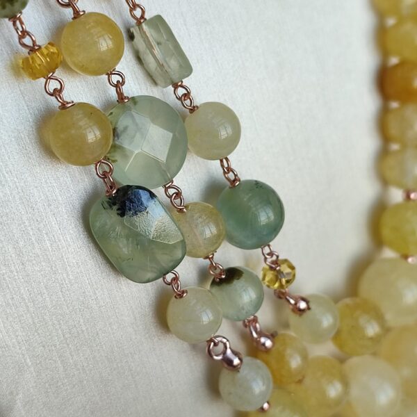 Colier dream din agat galben si cuart 2 Colier dream din agat galben si cuart 2