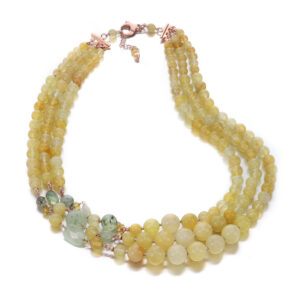 Colier dream din agat galben si cuart 4