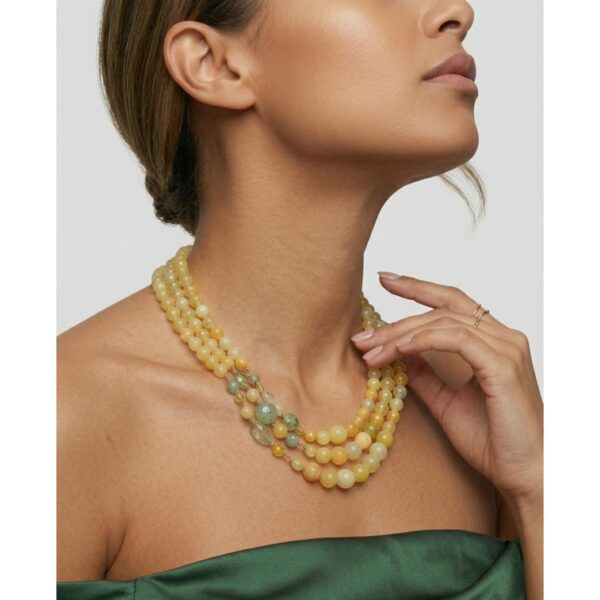 Colier dream din agat galben si cuart 5 Colier dream din agat galben si cuart 5