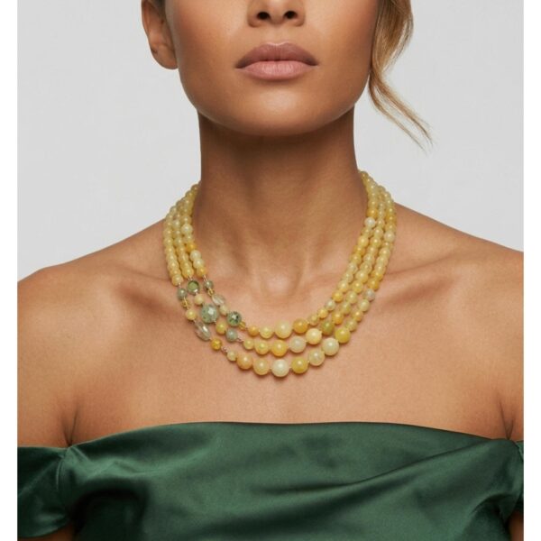 Colier dream din agat galben si cuart 6 Colier dream din agat galben si cuart 6