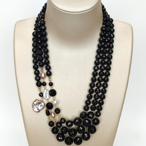 Colier dream din agat negru si perle 5 Colier dream din agat negru si perle 5