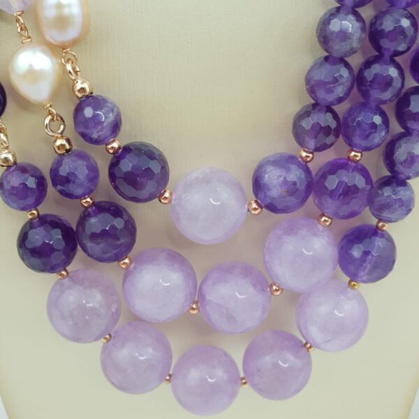 Colier dream din ametist si perle 1 Colier dream din ametist si perle 1