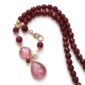 Colier lilou din agat rubiniu si cuart 2