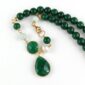 Colier lilou din agat verde diaspor si cuart 3