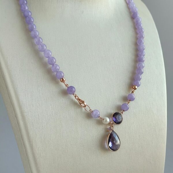 Colier lilou din jad lavanda 2 Colier lilou din jad lavanda 2