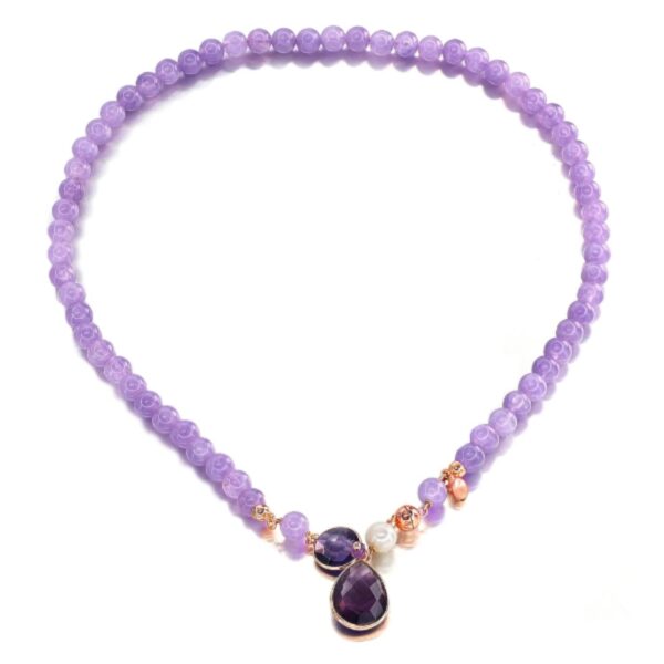 Colier lilou din jad lavanda Colier lilou din jad lavanda