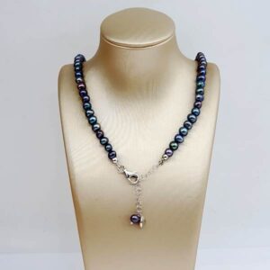 Colier royal din perle de cultura gri