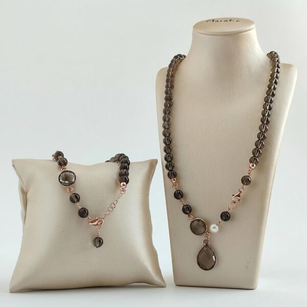 Set lilou din cuart fumuriu Set lilou din cuart fumuriu