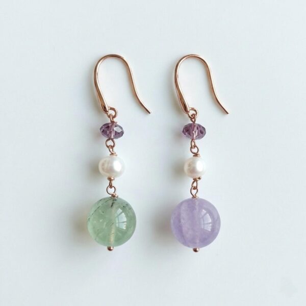 Cercei emotion din jad perle si cuart 6 Cercei emotion din jad perle si cuart 6