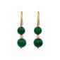 Cercei Lyric din agat verde și perle