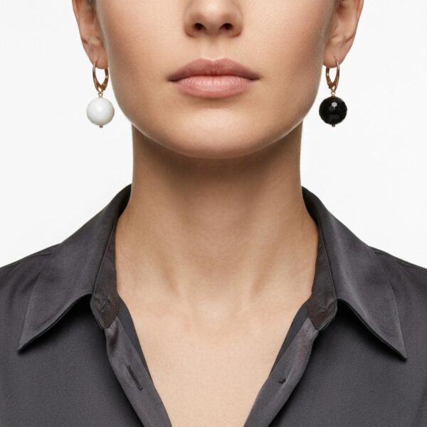 Cercei mirage din agat alb si negru 5 Cercei mirage din agat alb si negru 5