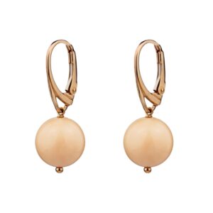 Cercei vibrant din coral de bambus roz