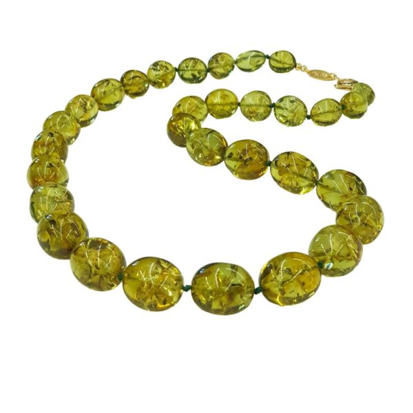 Colier Amberia din chihlimbar verde