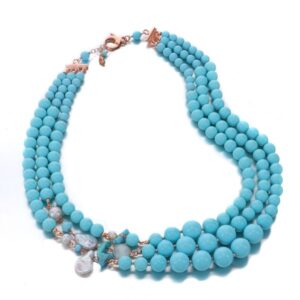 Colier dream din turcoaz si perle 