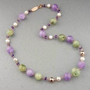 Colier emotion din jad perle si cuart