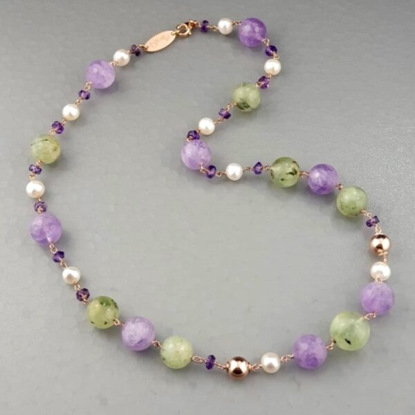 Colier emotion din jad perle si cuart