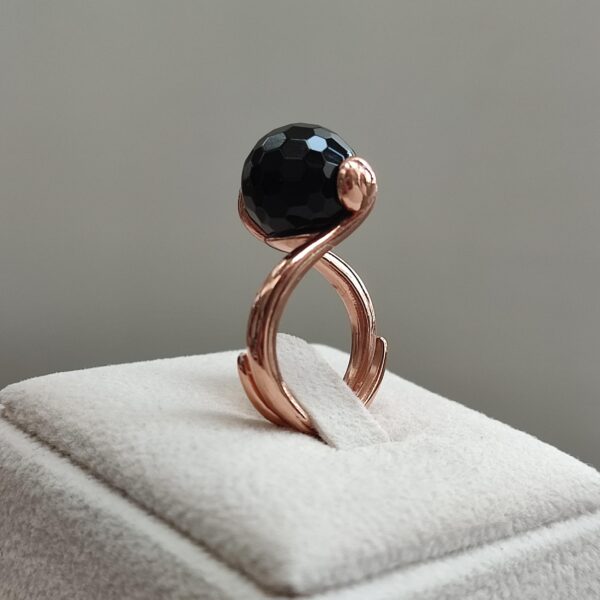 Inel essence cu agat negru 1 Inel essence cu agat negru 1