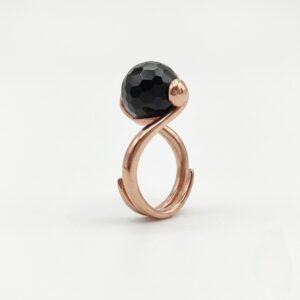 Inel essence cu agat negru 3