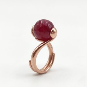 Inel essence cu agat rubiniu 3