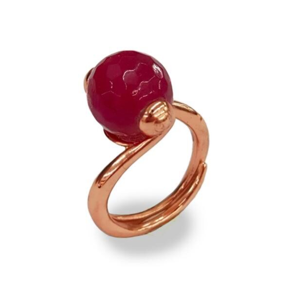 Inel essence cu agat rubiniu