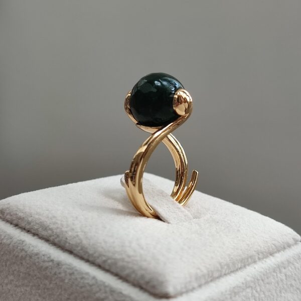 Inel essence cu agat verde 1 Inel essence cu agat verde 1