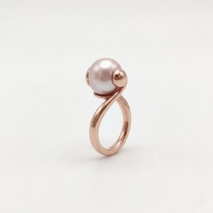 Inel essence cu perla gri 4