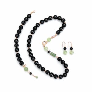 Set clarity din agat negru si cuart