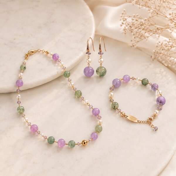 Set emotion din jad perle si cuart 1 Set emotion din jad perle si cuart 1