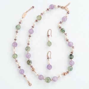 Set emotion din jad perle si cuart