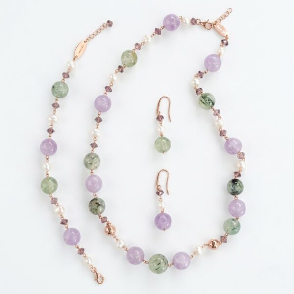 Set emotion din jad perle si cuart