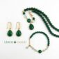 Set lilou din agat verde smarald