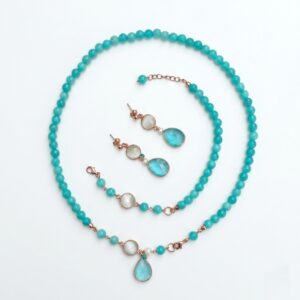 Set lilou din jad verde acvatic si cuart 1